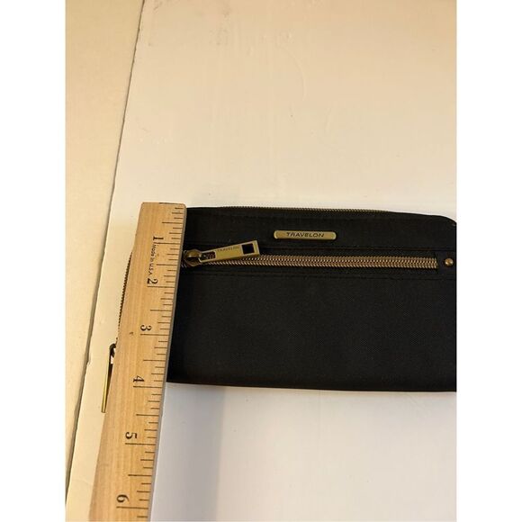 Travelon zipper single zip wallet black RIFD - Picture 2 of 3